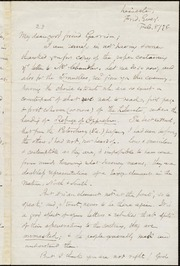 Letter to] My dear good friend Garrison [manuscript