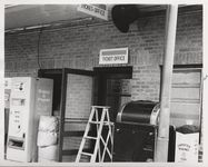 Mississippi State Sovereignty Commission photograph of rear entrance to Trailways bus depot, Winona, Mississippi, 1961 November 1