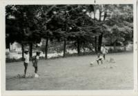 Children Playing with a Ball Outside