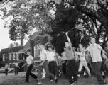 Students protesting the attempt to integrate Woodlawn High School in Birmingham, Alabama.