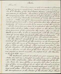 Letter from Marshall L. Scudder, Boston, [Massachusetts], to Amos Augustus Phelps, 1844