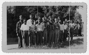 Photograph of an African American Boy Scout troop, Manchester, Georgia, 1953