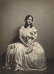 Lillian Evanti wears opera costume from La Traviata