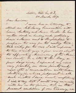 Letter from Oliver Johnson, Milton, Ulster Co[unty], N.Y., to William Lloyd Garrison, 24 March, 1857