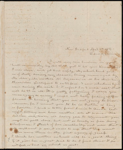 Letter from Deborah Weston, New Bedford, [Mass.], to Caroline Weston, April 5th, 1837, Wednesday evening