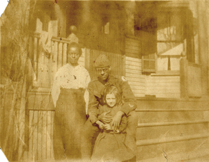 Siblings Francis and Theodore M. Sullivan with family friend