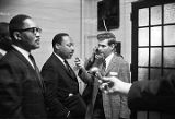 Martin Luther King, Jr., being interviewed at Tabernacle Baptist Church in Selma, Alabama.