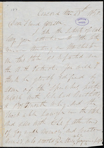 Thumbnail for Letter from Parker Pillsbury, Concord, [N.H.], to William Lloyd Garrison, Nov[ember] 28th 1850