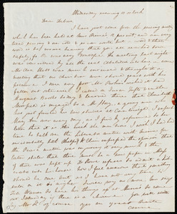 Letter from Anne Warren Weston, [Boston], to Deborah Weston, Wednesday evening 10 o'clock, [1838?]