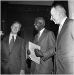 Thumbnail for Governor Jimmy Carter and Dr. Benjamin E. Mays with the Outstanding Older Georgian Award, Morehouse College, Atlanta, Georgia, August 6, 1971.