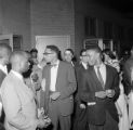 James Peck and other Freedom Riders at the Greyhound station in Birmingham, Alabama.