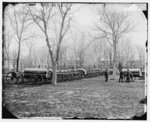 [Washington, D.C. Park of Wiard guns at the Arsenal; H.L. Stuart, Nathaniel P. Willis, and Gen. Daniel E. Sickles at right]