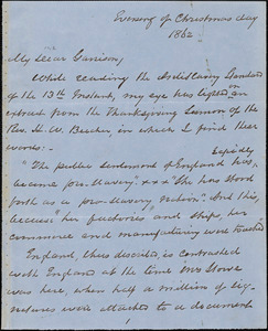 Thumbnail for Letter from George Thompson to William Lloyd Garrison, 1862 [December 25