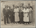 Front row: Zell Ingram, Pemberton West, Augusta Savage, Robert Pious, Sara West, Gwendolyn Bennett; back row: Elton Fax, Rex Gorleigh, Fred Perry, William Artis, Francisco Lard, Louis Jefferson, Norman Lewis