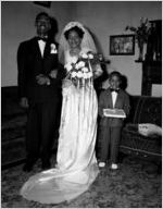 Unidentified wedding (married couple with ring bearer)