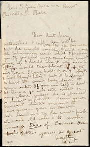 Letter to] Dear Aunt Mary [manuscript