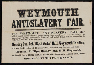 Thumbnail for Weymouth Anti-slavery Fair