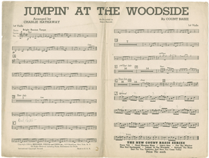 Jumpin' at the Woodside [sheet music]