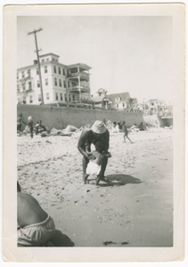 Digital image of Taylor family members at the beach on Martha's Vineyard