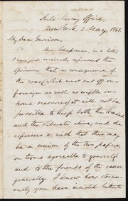 Letter to] My Dear Garrison [manuscript