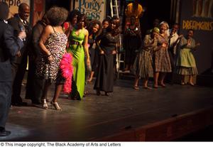 Curtis King, Erykah Badu, and Dereque Whiturs on Stage with Performers