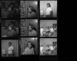 Set of negatives by Clinton Wright including training at Trailer Court, Jo Mackey School basketball teams, Mickey Mouse Club, Wanda Scala and Betty at Clovers, 1967