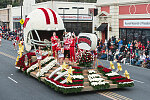 The University of Wisconsin's float in the 124th Rose Parade in Pasadena, California