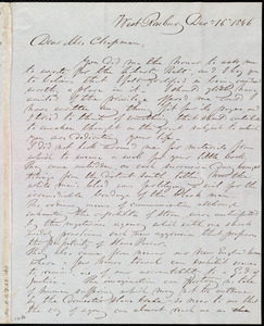 Letter from G. R. Russell, West Roxbury, [Mass.], to Maria Weston Chapman, Dec. 16th, 1846