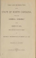 Public laws and resolutions of the State of North Carolina passed by the General Assembly at its session of ...[1903] Laws, etc.; Public laws of North Carolina.