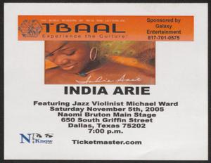 Flyer: India Arie