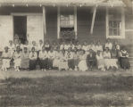 Actors in the play "The Indian Operetta," which was performed during the summer session of the Mobile County Training School in Plateau, Alabama.