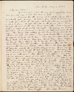 Letter from William Lloyd Garrison, New York, to Helen Eliza Garrison, May 4, 1838