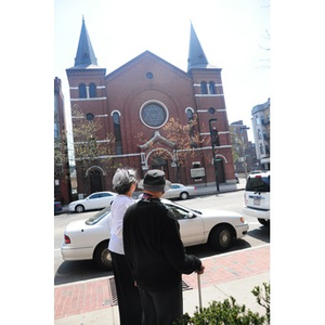 Thumbnail for Reverend Chauncy Moore and Lolita Parker, Jr. walking on Columbus Avenue