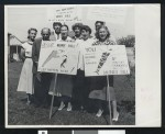 Demonstrators denounce the Mundt-Nixon Bill, 1948