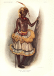 Masolo, jeune Bangongo, en costume de danse