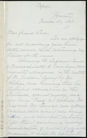 Copy of letter to] Dear friend Love [manuscript