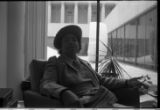 Margaret Walker Alexander with letters, Donald Gallup, in office at Beincke Library at Yale University, 1978.(YSP 25-78-4)