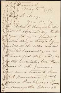 Letter from Maria Weston Chapman, Weymouth, [Mass.], to Samuel May, May 15th, [1881]