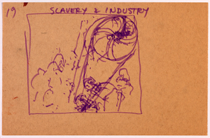 Preliminary sketch for mural The History of Labor in America, The 19th Century: Industry (U. S. Department of Labor, Washington, DC)