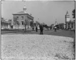 Inspecting pavement on Model Street