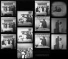 Set of negatives by Clinton Wright including Shirley Clark-Terry's wedding, Garland and Mary Davis, and a school picture, 1967