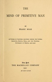 The mind of primitive man