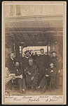 [Seven partially identified sailors in Union uniforms on the deck of a ship]