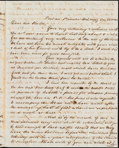 Letter from William M. Jones, Port au Prince, to Amos Augustus Phelps, Dec 23: 1846