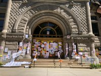 Black Lives Matter protests signs at Salt Lake City County Building, Salt Lake City [1]