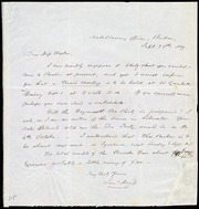 Letter to] Dear Miss Weston [manuscript