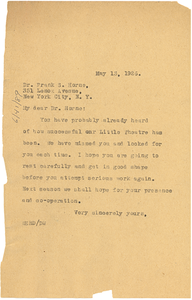 Letter from W. E. B. Du Bois to Frank Horne