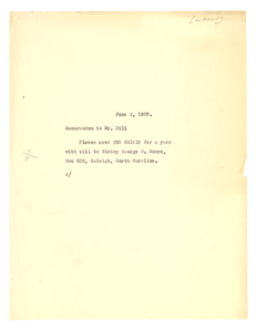 Memorandum from W. E. B. Du Bois to A. G. Dill