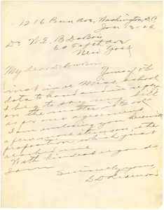 Letter from S. D. Redmond to W. E. B. Du Bois