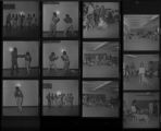 Set of negatives by Clinton Wright including Basketball tournament girls at Doolittle, Bonanza School Pet Show, boxing team at Doolittle, and Welfare Rights march on Strip, 1971